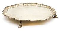 Lot 379 - A silver salver