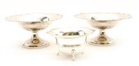 Lot 384 - A pair of George V silver tazza