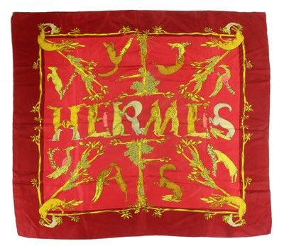 Lot 232 - A vintage Hermes scarf