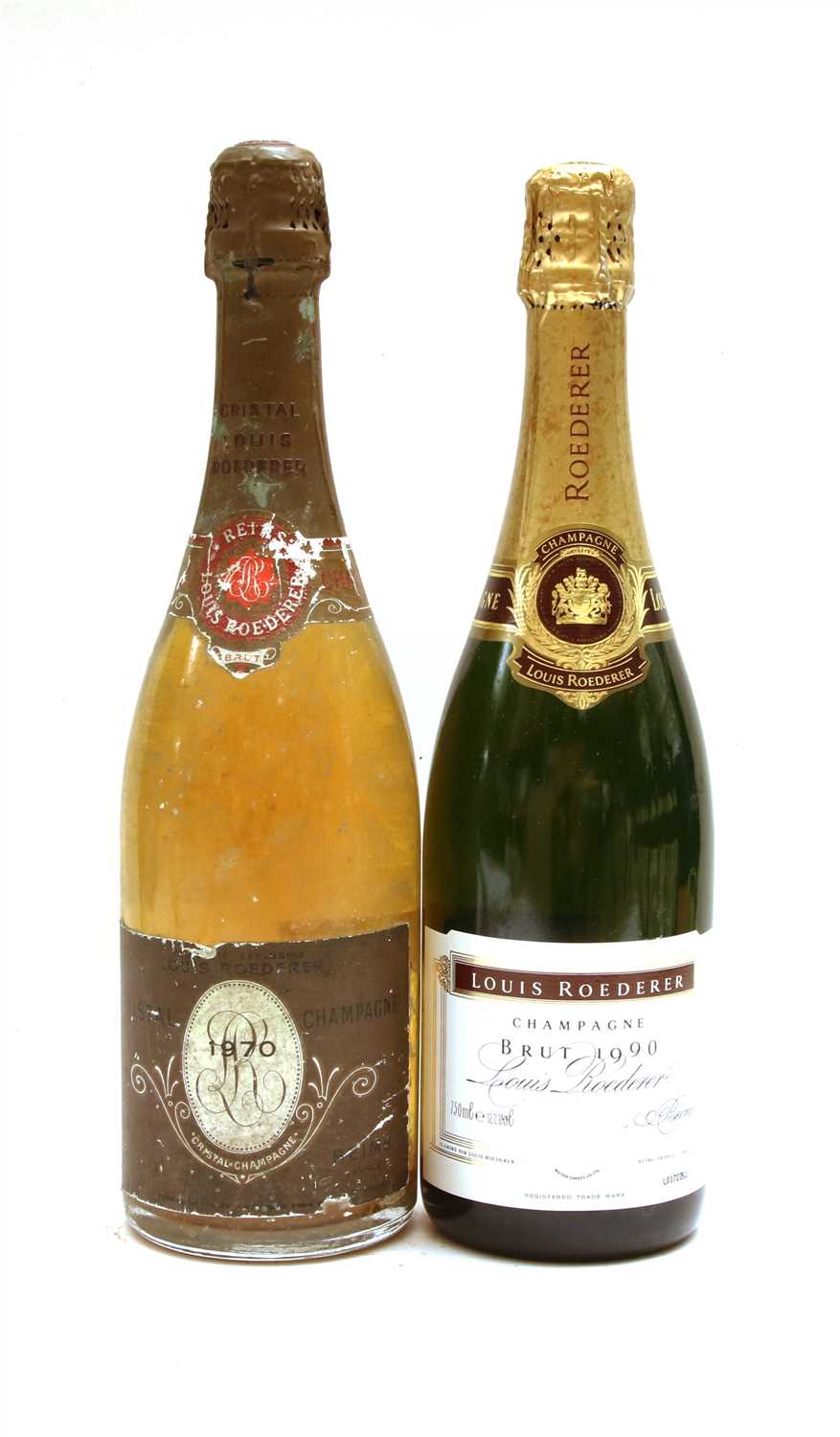 Lot 64 - Assorted Louis Roederer champagne: Brut, 1990, one bottle (boxed) and Cristal, 1970, one bottle