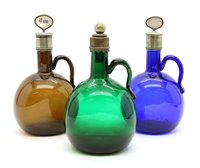 Lot 589 - A collection of three Bristol decanters