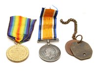 Lot 339 - 1914/18 Victory and War medal pair to L S Kirby