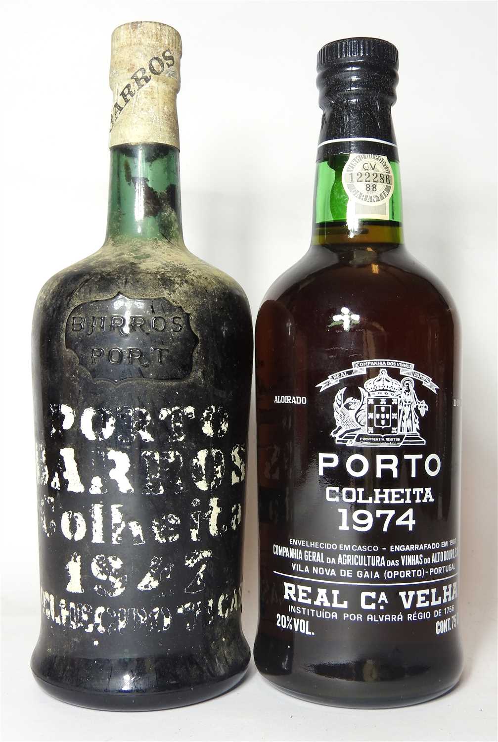 Lot 92 - Porto Barros, Colheita, 1947, one bottle and Porto Real Ca. Velha Colheita 1974, one bottle