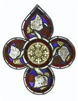 Lot 542A - A large stained glass panel