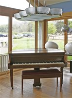 Lot 106 - An Art Deco walnut Strohmenger baby grand piano