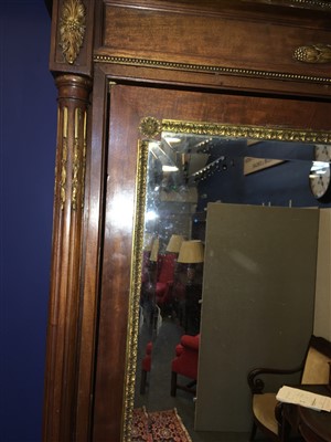 Lot 330 - A French mahogany armoire