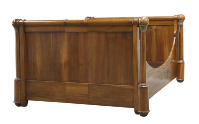 Lot 280 - A French walnut double bed