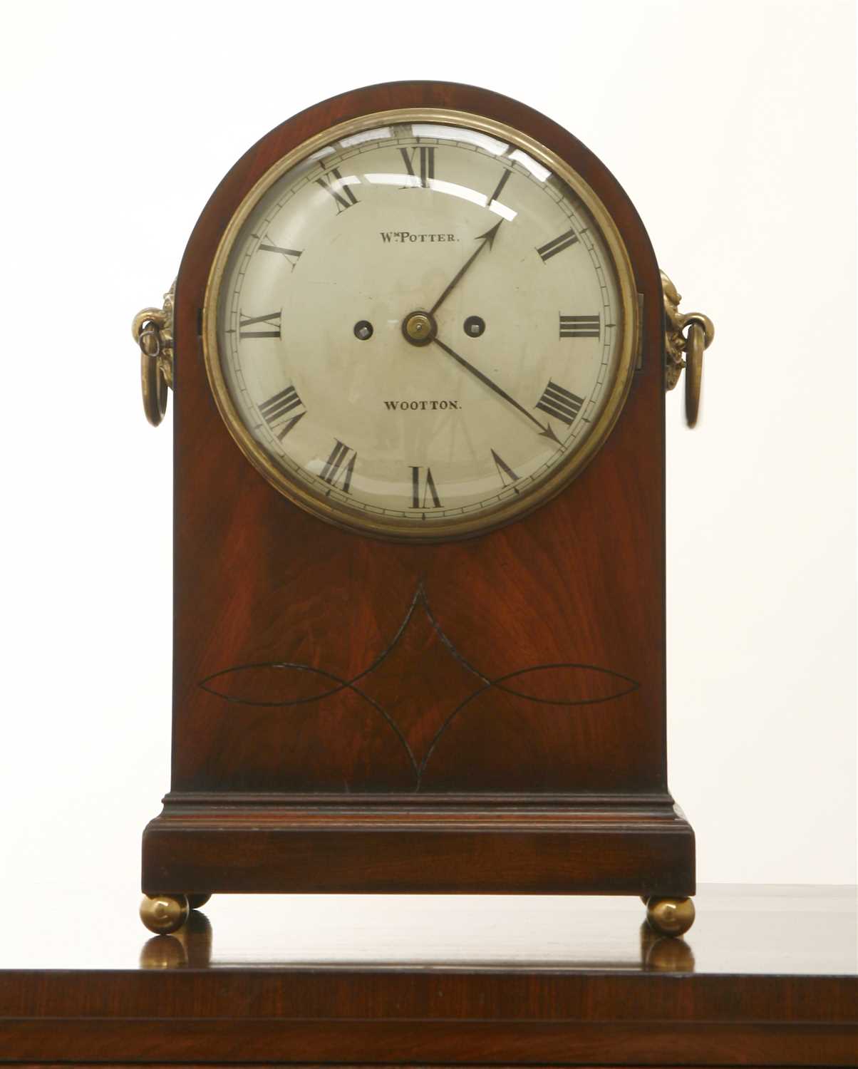 Lot 153 - A Regency strung mahogany mantel clock
