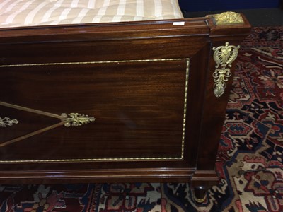 Lot 329 - A French mahogany double bed
