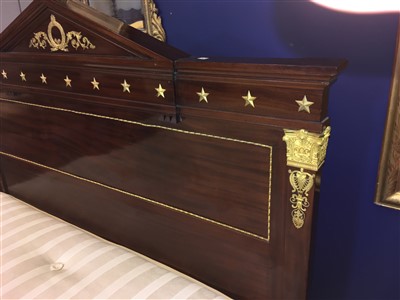 Lot 329 - A French mahogany double bed