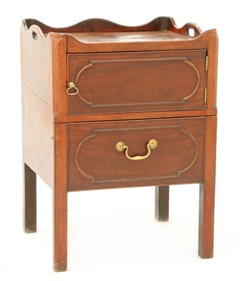 Lot 322 - A Chippendale period mahogany night commode