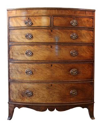 Lot 312 - A Regency mahogany bowfront chest