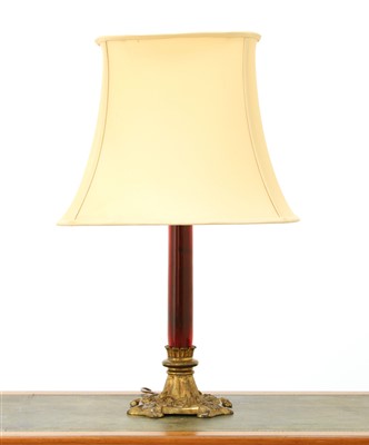 Lot 487A - A brass table lamp