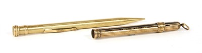 Lot 44 - A Sampson Mordan & Co 9ct gold propelling pencil