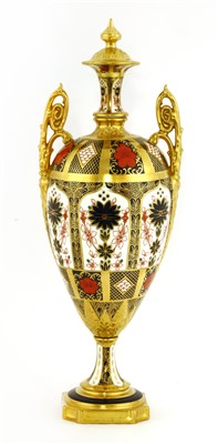 Lot 153 - A large modern Crown Derby vase