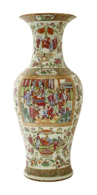 Lot 40 - A Chinese Canton enamelled famille rose vase
