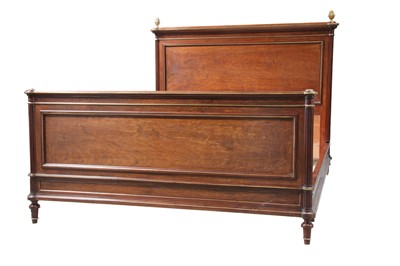 Lot 251 - A French mahogany double bed