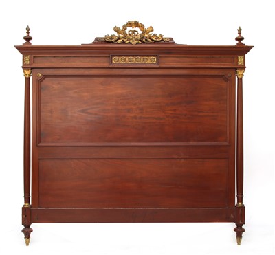 Lot 272 - A French plum pudding mahogany double bed