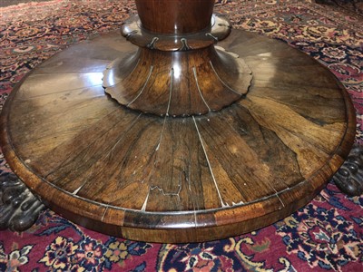 Lot 220 - A William IV rosewood loo table