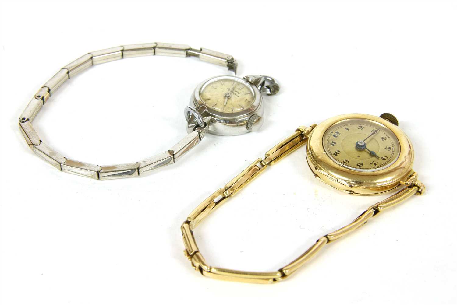 Lot 6 - A ladies stainless steel Giraud Peregaux mechanical cordette strap watch