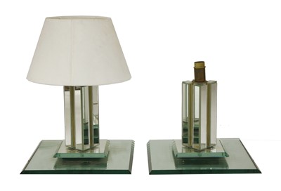 Lot 45 - A pair of glass lamps