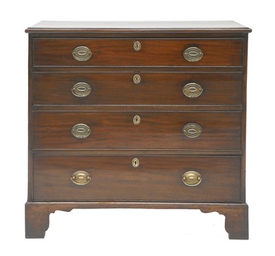 Lot 253 - A mahogany chest of four long drawers
