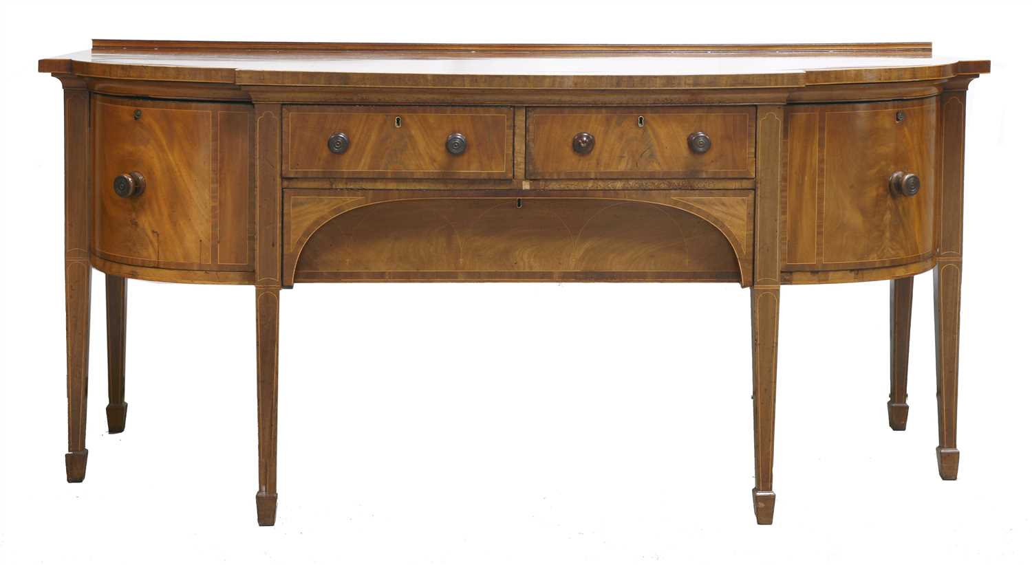 Lot 53 - A George III bow front sideboard
