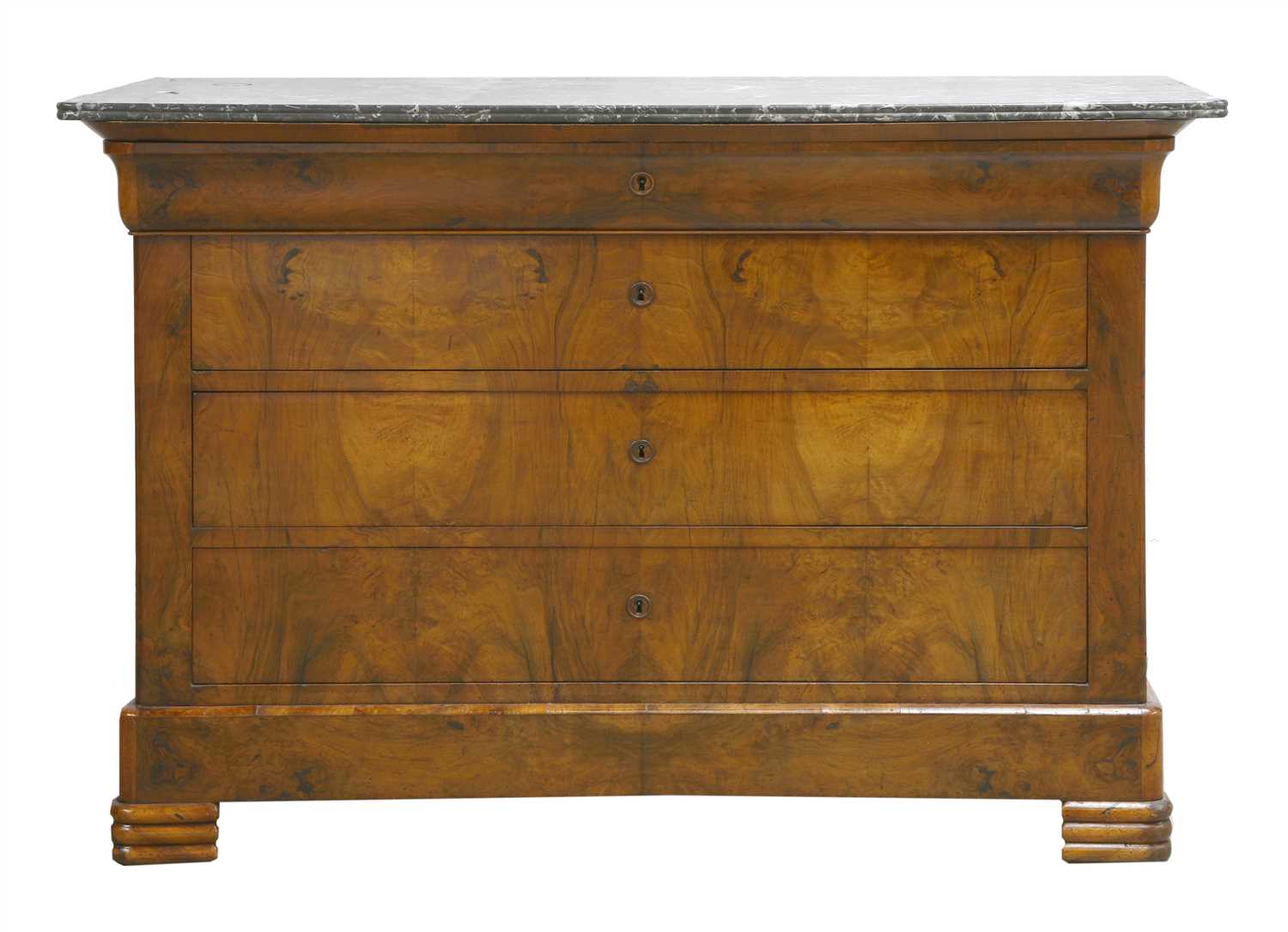 Lot 202 - A Louis Philippe walnut commode