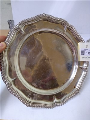 Lot 132 - Six George III silver dessert plates