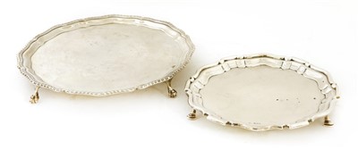 Lot 142 - Two silver salvers