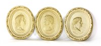 Lot 580a - A set of three classical cast resin roundels