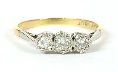 Lot 22B - A three stone diamond ring