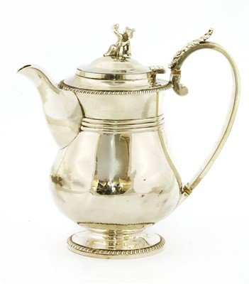 Lot 3 - A George lV silver hot water jug