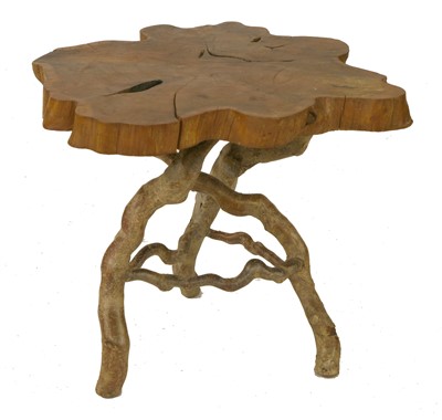 Lot 758 - A rustic laburnum occasional table