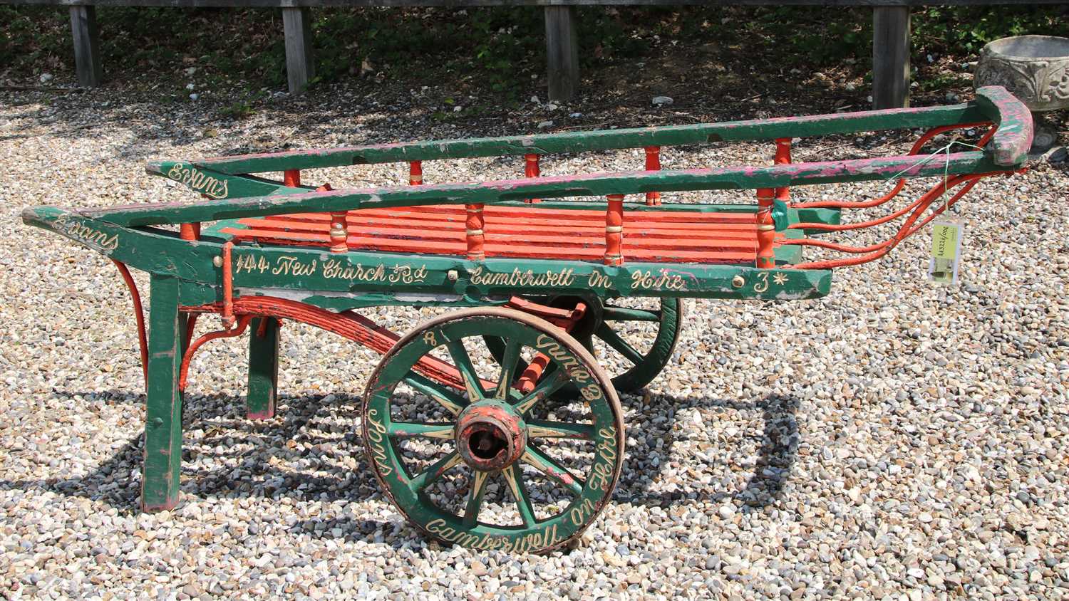 Lot 485 - A Victorian Costermonger's cart or barrow