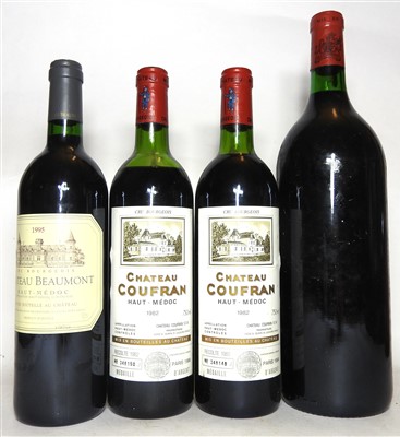 Lot 300 - Assorted Red Bordeaux: Ch Coufran, 1982, Ch Beaumont, 1995, and Ch Montrose, vintage unknown