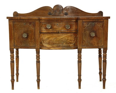 Lot 235 - A 19th Century mahogany and brass inlaid sideboard