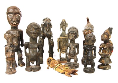 Lot 152 - Ten African carved softwood figures