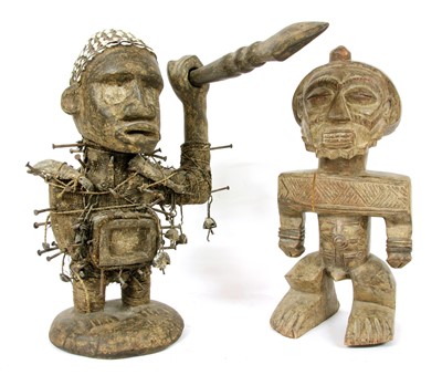Lot 165 - Two African carved softwood figures