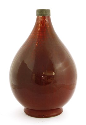 Lot 46 - A Chinese copper red glazed vase