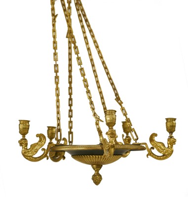 Lot 633 - A Regency-style gilt bronze chandelier