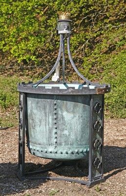 Lot 551 - A copper and iron fountain