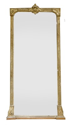 Lot 294 - A Victorian gilt gesso pier mirror