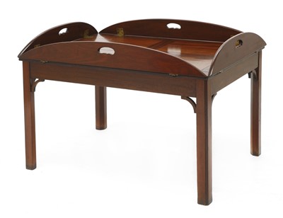 Lot 103 - A modern mahogany butler's tray coffee table
