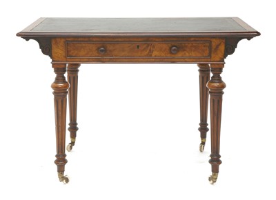 Lot 115 - A Victorian walnut writing table
