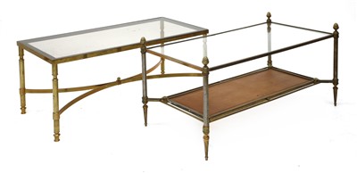 Lot 162 - Two modern brass coffee tables
