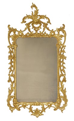 Lot 680 - A Chippendale-style gilt framed wall mirror