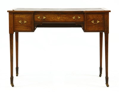 Lot 456 - An Edwardian inlaid rosewood writing table