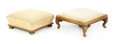 Lot 390 - Two Victorian footstools