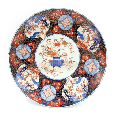 Lot 230 - Two large Imari chargers